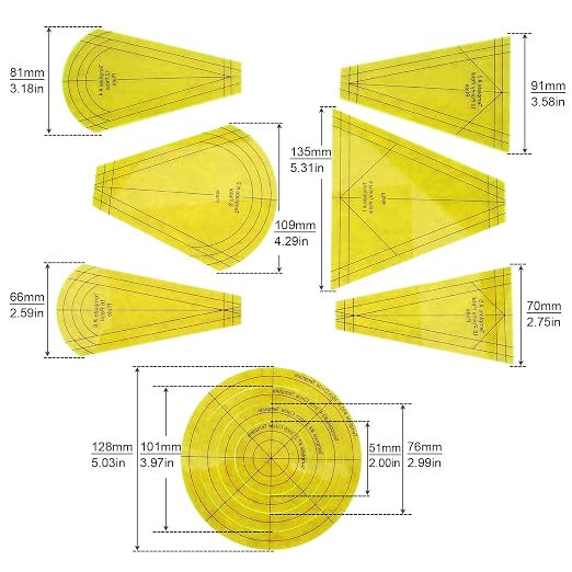 Acrylic Quilting Template Ruler, Design Plate, Patchwork Templates