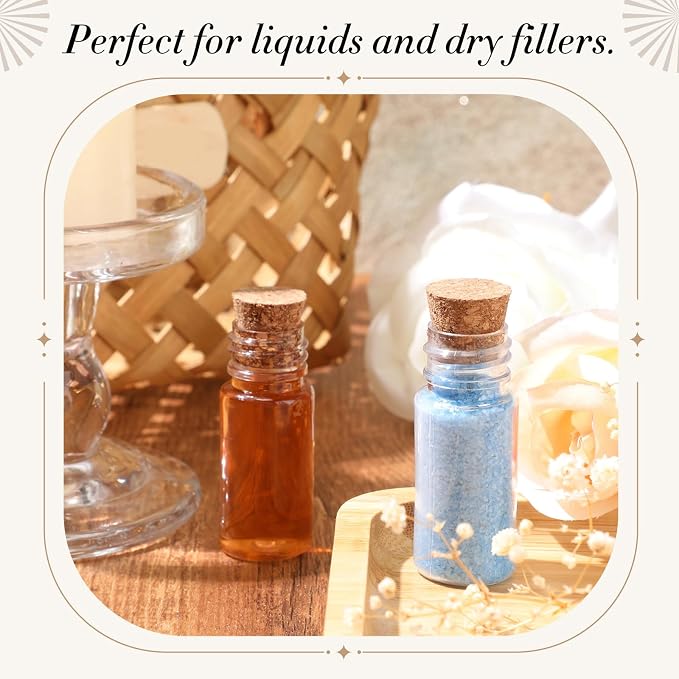 Bokon 100 Packs Mini Plastic Bottles