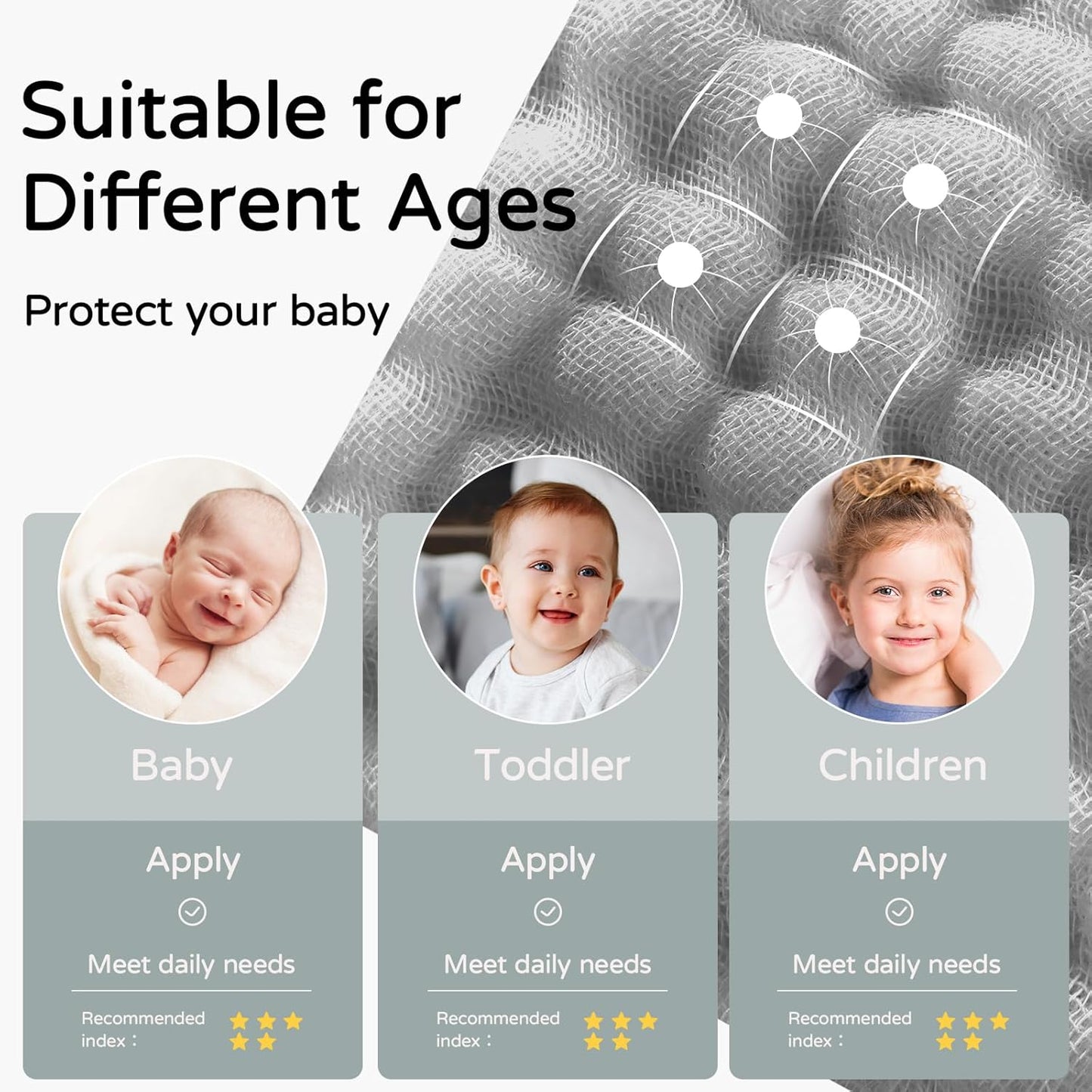 Yoofoss Hooded Baby Towels for Newborn 2 Pack 100% Muslin Organic Cotton Baby Bath Towel with Hood for Babies, Infant, Toddler and Kids, 32x32Inch, Soft and Absorbent Newborn Essential,Grey Flower
