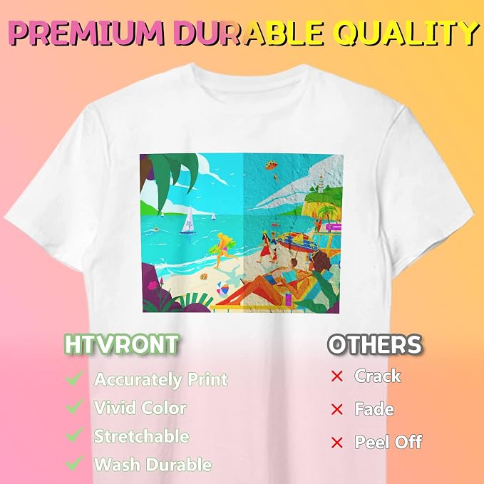 HTVRONT Heat Transfer Paper for Light T Shirts