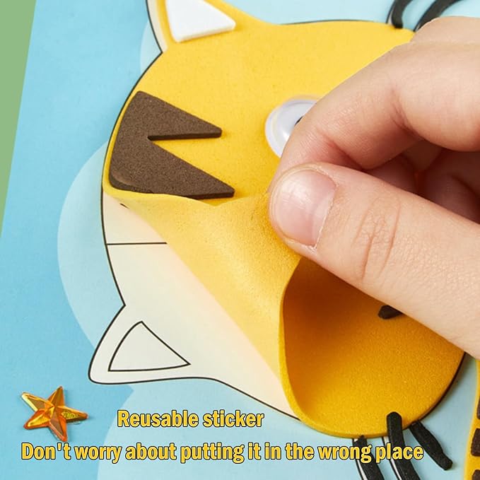 3D EVA Foam Stickers for Toddlers 12PCS Sticky Foam DIY Craft Preschool Art