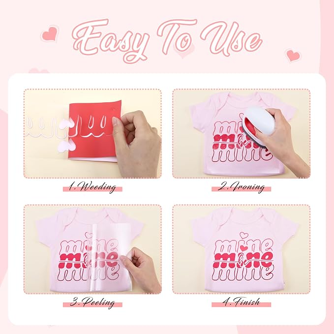 Tintnut Pastel Coral Heat Transfer Vinyl, easy cut & weed, stretch washable