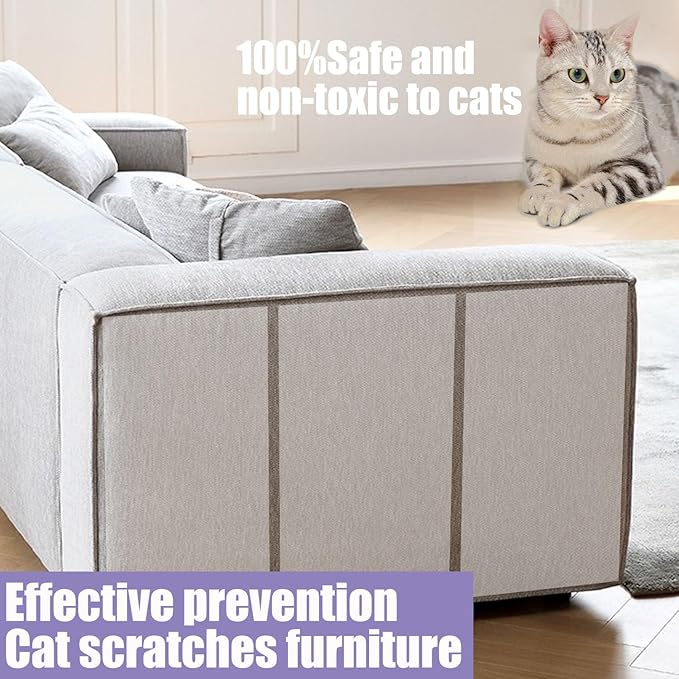 Chuangseed Anti Cat Scratch Tape, Transparent, Double Sided, Furniture Protector