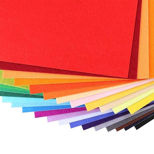Caydo 30 Pcs 8" X 12" Adhesive Backed Felt Fabric Sheets, Adhesive Felt |