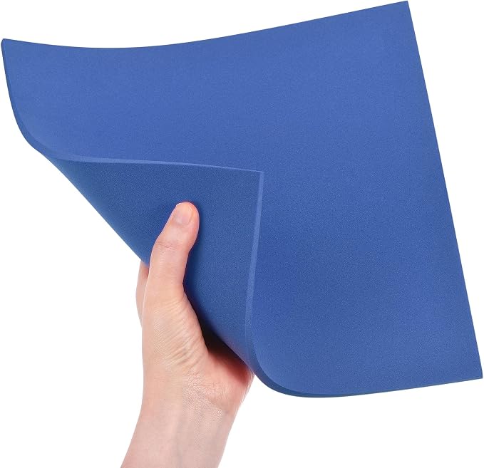 uxcell Blue EVA Foam Sheets 10 x 10 Inch 5mm Thickness