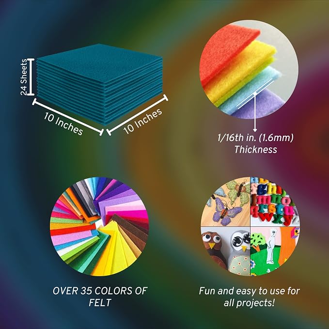 FabricLA Acrylic Felt Sheets for Crafts
