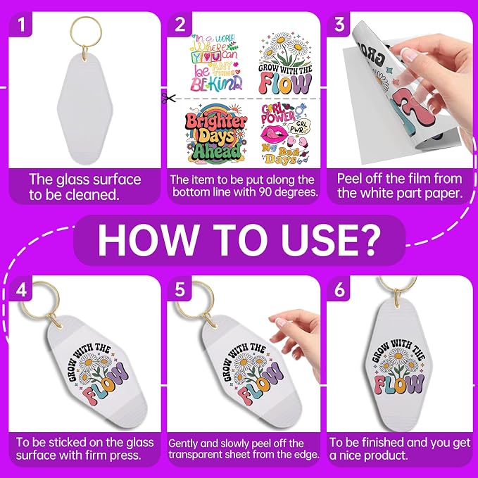 48PCS UV DTF Stickers Positive Quotes Sticker