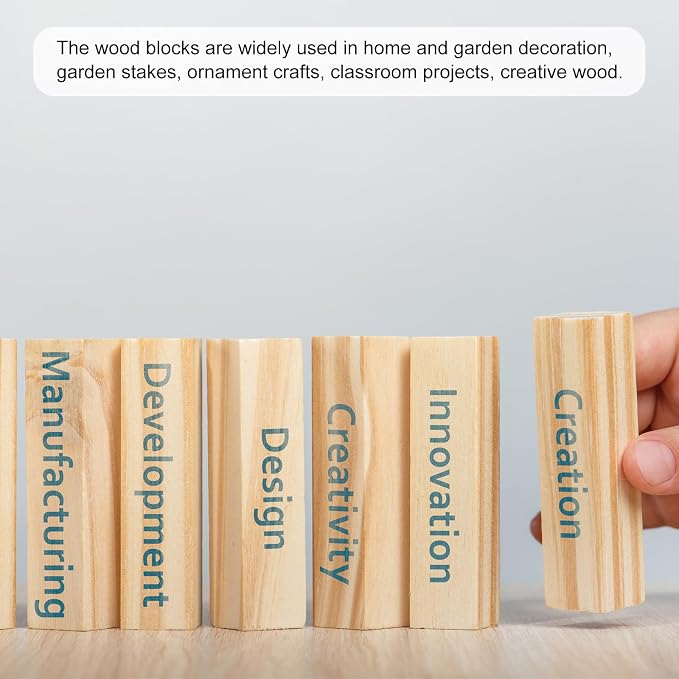 MECCANIXITY 6pcs Wood Sticks, 1/2"x 1/2" x 12" Rectangle Wooden Cube Wood