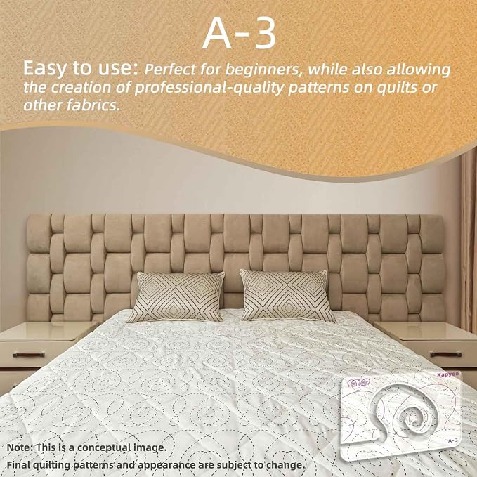 3Pcs Free Motion Quilting Templates