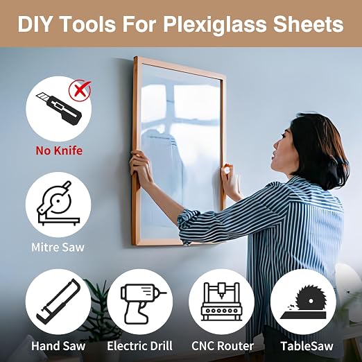 2 Pack 24" x 36" Plexiglass Sheets 1/8 inch Thick | Clear Acrylic Sheets Panel