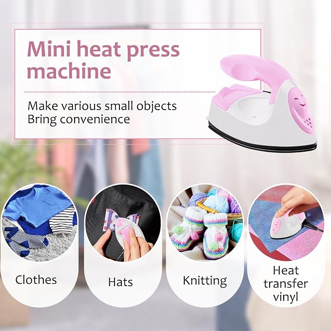 Honoson Mini Craft Iron Mini Heat Press Small Iron 3.93 x 2.36 x 2.76 in