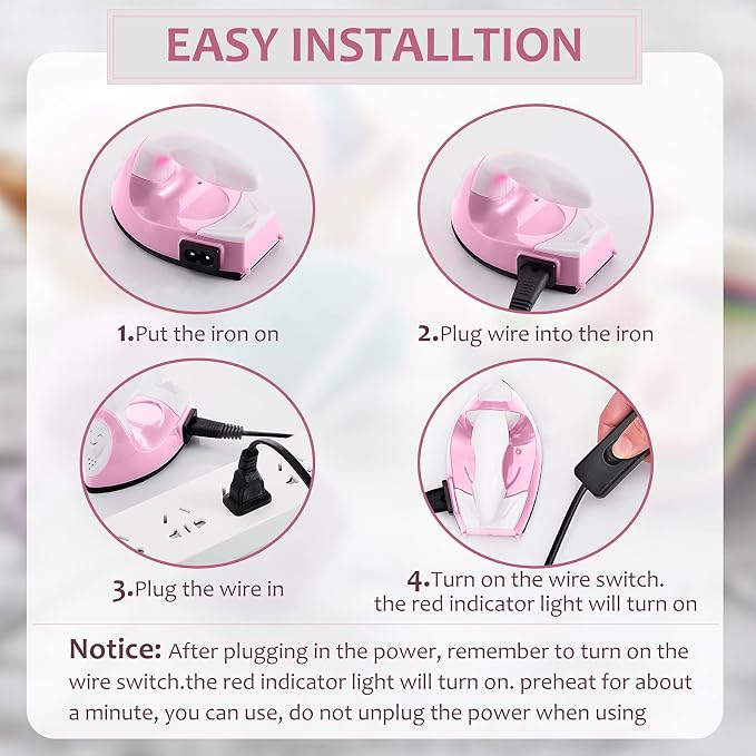 Honoson Mini Craft Iron Mini Heat Press Small Iron 3.93 x 2.36 x 2.76 in