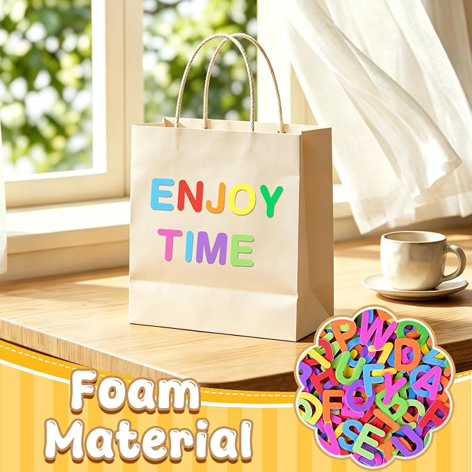 1312Pcs Foam Letter Stickers for Crafts 8Colors Self Adhesive Foam Stickers EVA