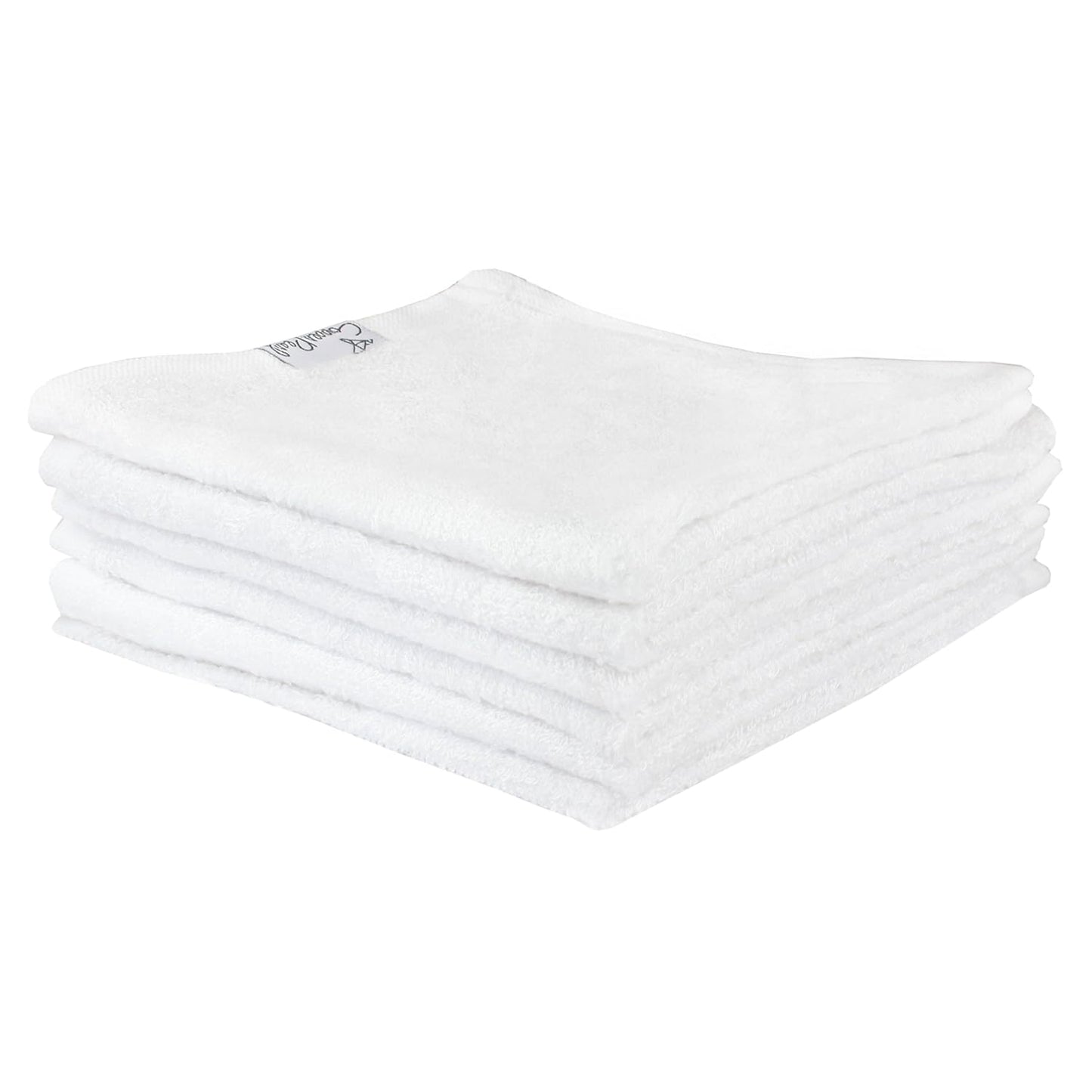 Copper Pearl 6 Ultra Soft Baby Bath Washcloths Premium Large Soft Dove (White) 11" x 11" Towels