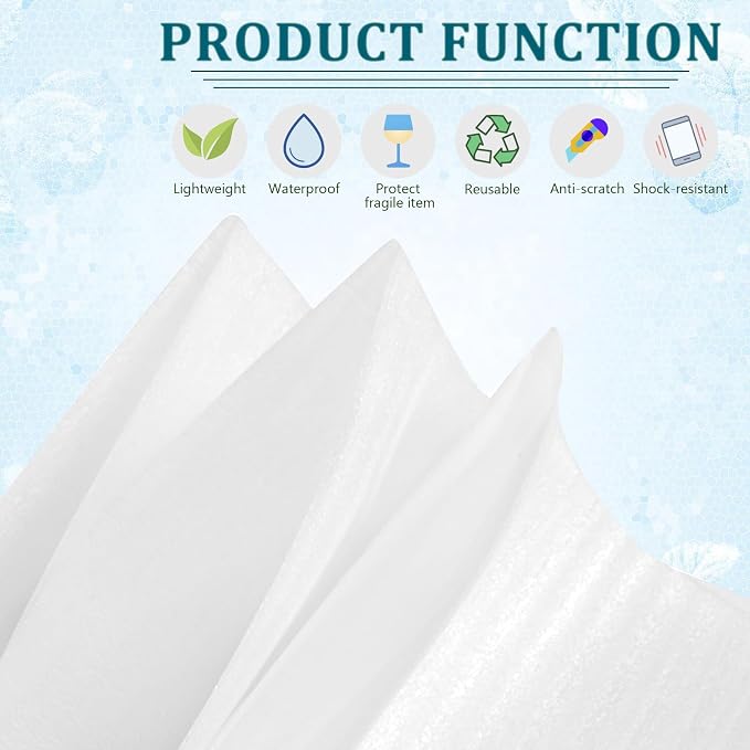 50 Pack Cushion Foam Pouches12x12 Inch, Foam Packing Pouches Protect Mugs