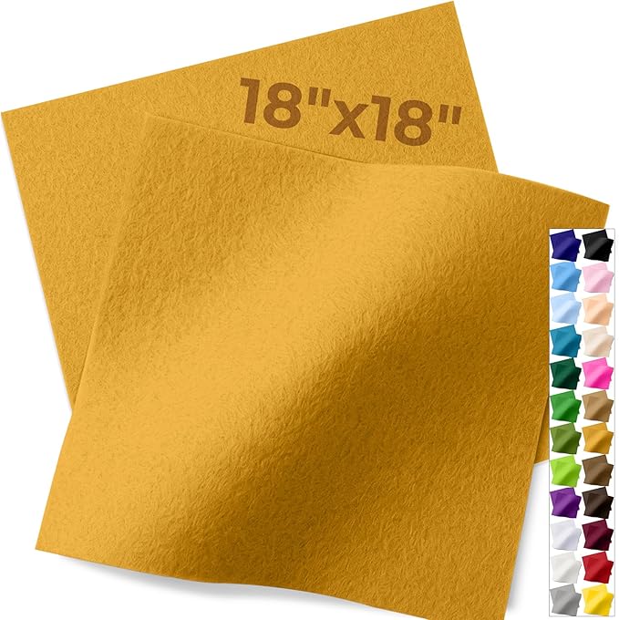 IONTACH 18" X 18" Soft Felt Sheets 1.6mm Thick | Acrylic Felt Fabric Sheets