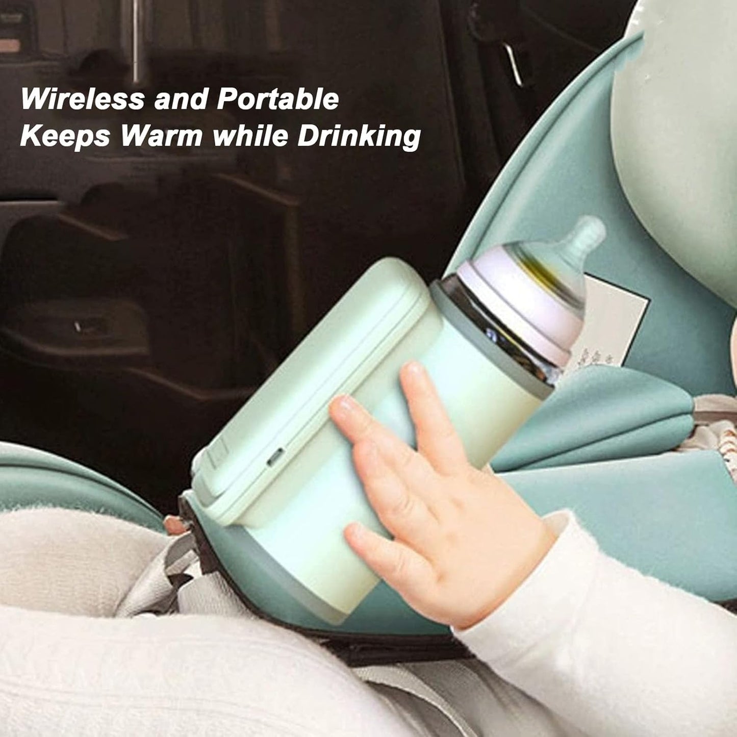 Baby Bottle Warmer, Portable Bottle Warmer, Fast Heating Travel Baby Milk Warmer with LED Display, Constant Temperature Travel Bottle Warmer for Home Family Travel