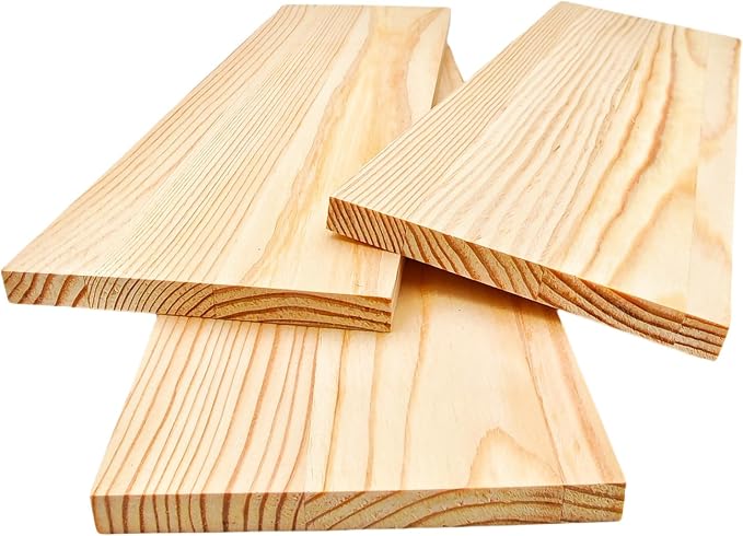 3PCS Rectangle Wood Boards Unfinished Wood Blocks