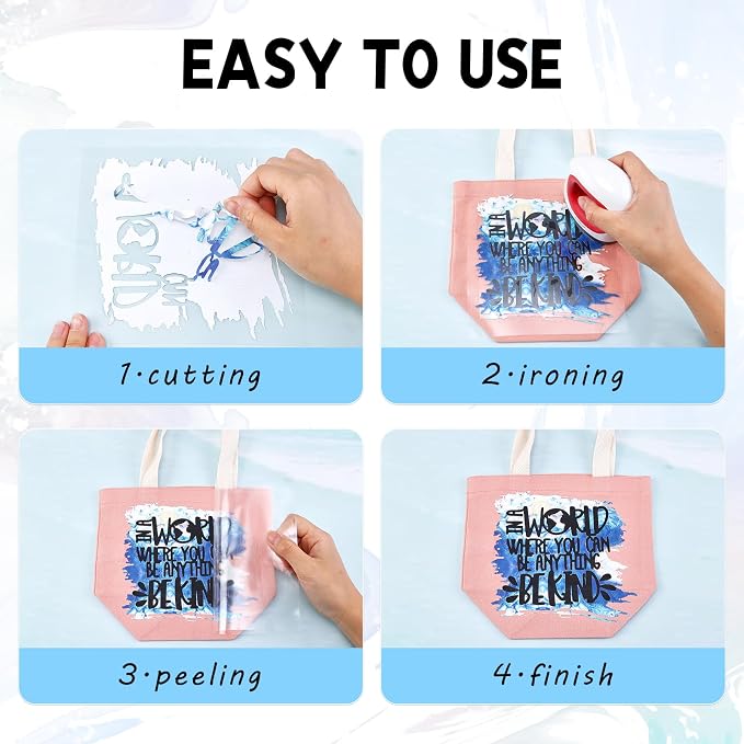 Tintnut Watercolor Marble Heat Transfer Vinyl, easy cut & weed, stretch washable