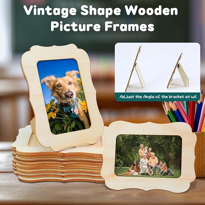 VOKOY 15 Pack Wooden Picture Frames