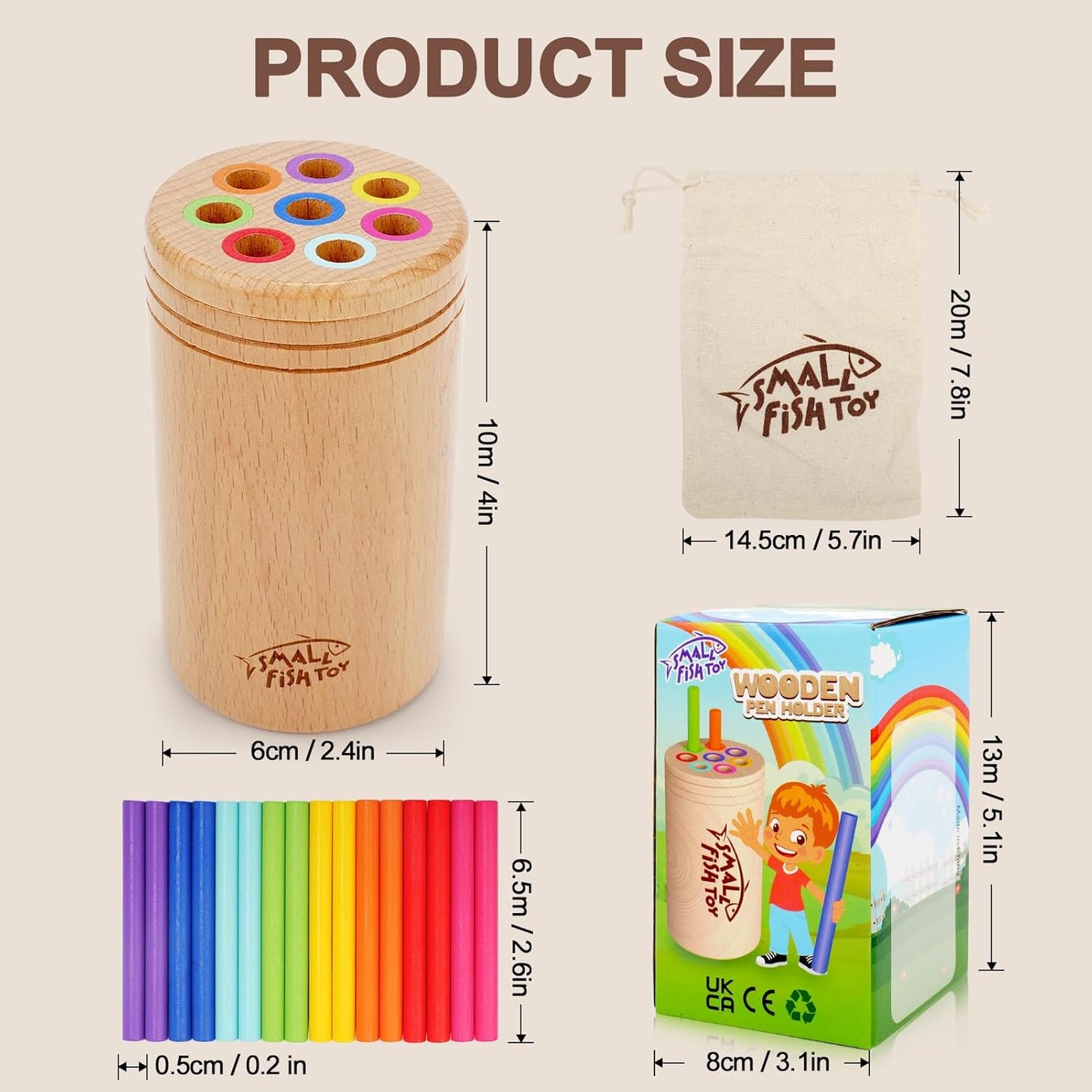 Montessori Toys for 1-3 Year Old: Wooden Learning Color Sorting Toys for Toddlers Age 1 2 3, Fine Motor Developmental Infants Sensory Matching Games, Busy Board 18 month old Baby Boys Girls Gifts