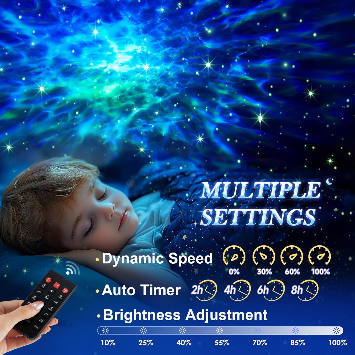 Star Projector Galaxy Light Projector ,15 Colors Star Lights for Ceiling Projector, 15 White Noises Galaxy Projector for Bedroom, Bluetooth+Remote+Timer Stars for Ceiling Projector Lights for Bedroom