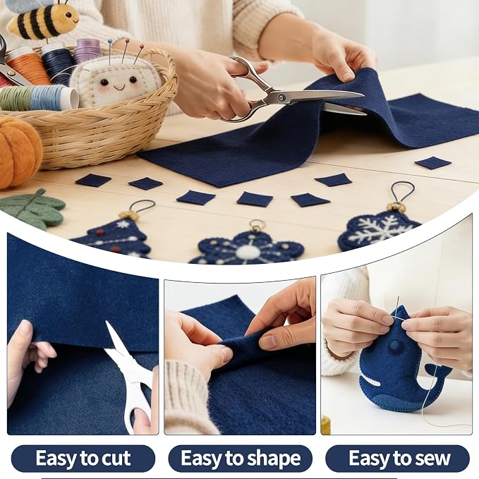 Navy Fabric Sheet 108" X 36", 1.4mm Thick Large Soft Durable Flexible Craft
