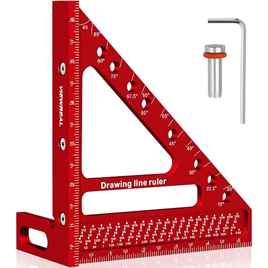 Large Carpenter Square 6.5''x5.79''Protractor Ruler