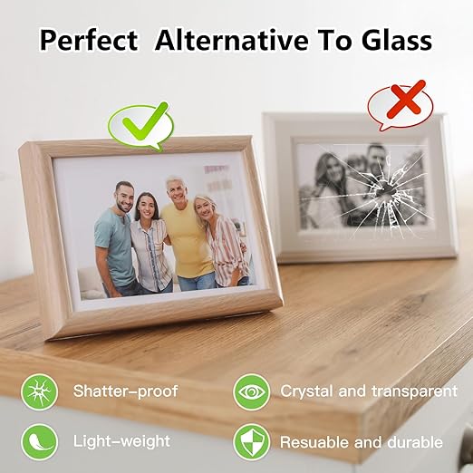 10-Pack of 11×14"×0.04" PET/Plexiglass Sheets, Transparent Flexible Plastic
