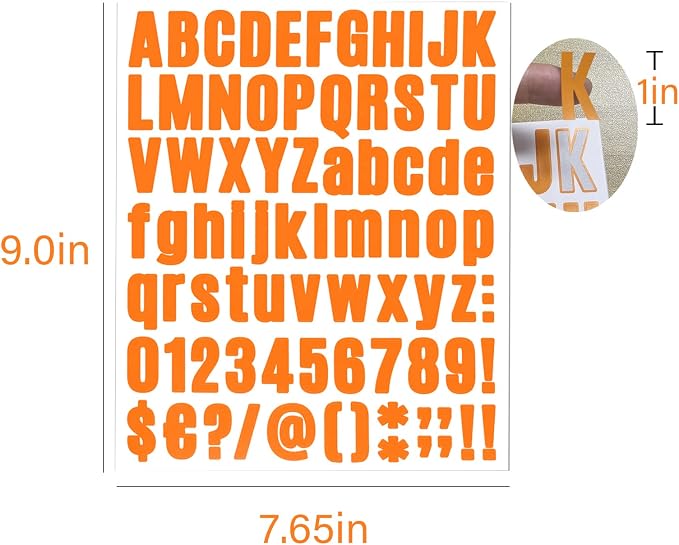 810 Piece 10 Sheet Letter Stickers