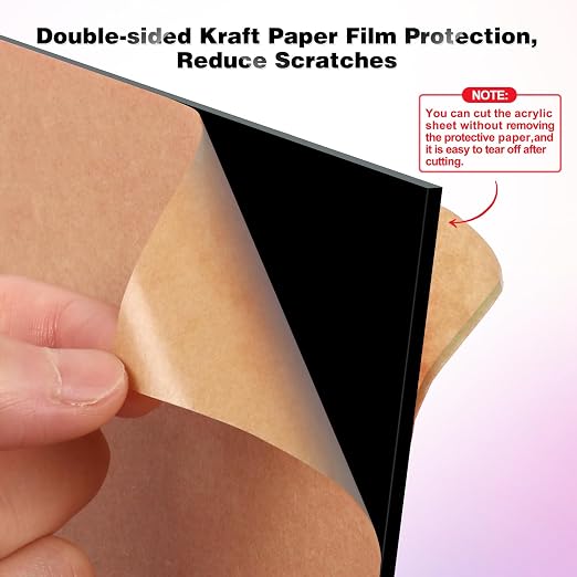 Adrattnay Black Acrylic Sheets 1/8 Thick, Opaque Acrylic Sheets Acrylic Panel