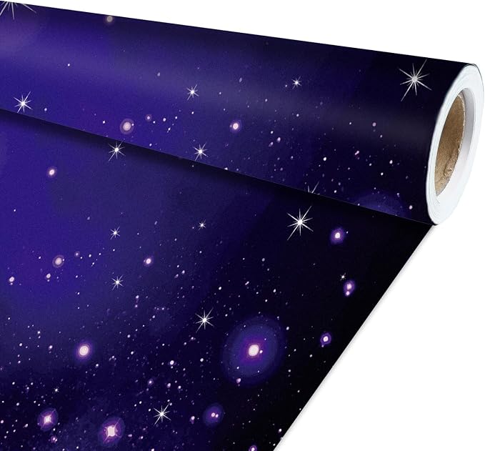 Qyeahkj Outer Space Bulletin Board Paper Roll Galaxy Bulletin Board Background