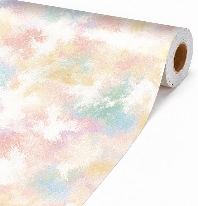 Pastel Tie-Dye Bulletin Board Roll Non-Woven Fabric Poster 16in X 20ft | Back