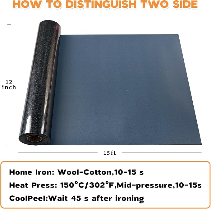 HTVVETUR Glitter Heat Transfer Vinyl