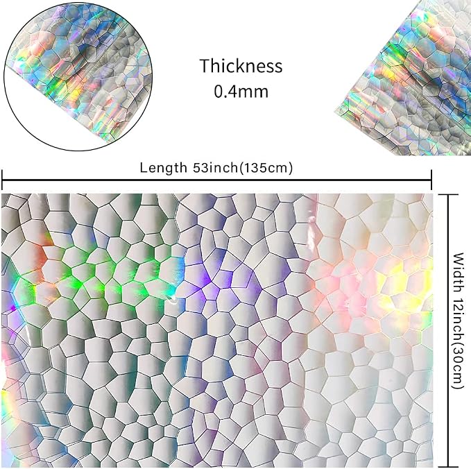 HYANG Transparent Football PVC Super Clear Holographic Vinyl Faux Leather