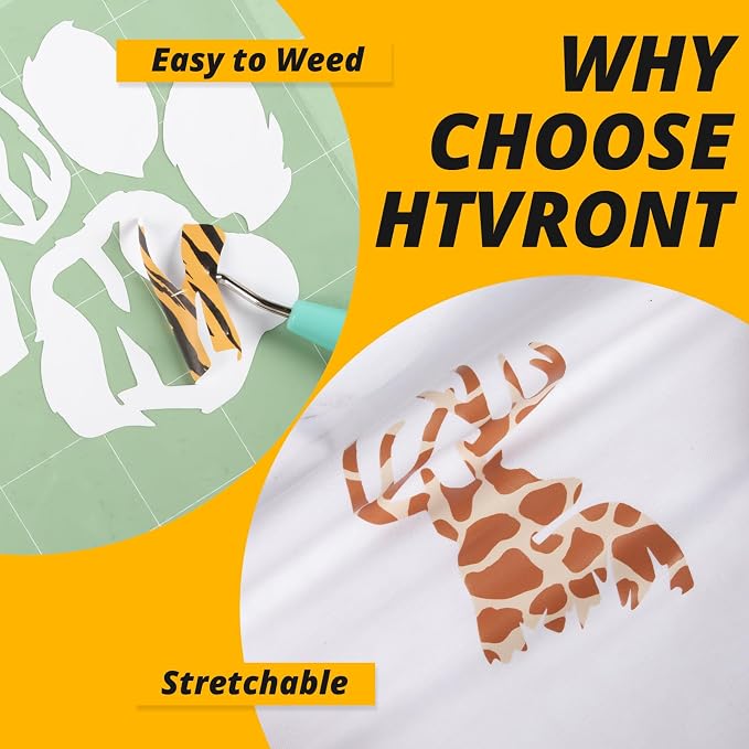 HTVRONT Leopard Heat Transfer Vinyl
