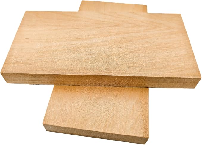 2PCS Unfinished Basswood Blocks