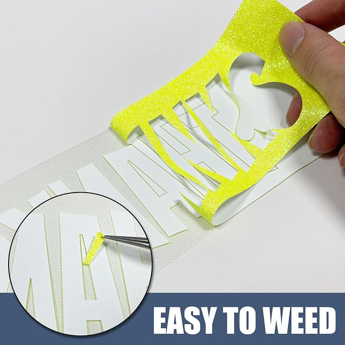 Neon Yellow Heat Transfer Vinyl 12" x 8 ft HTV