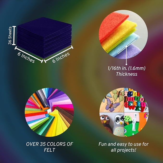 FabricLA Acrylic Felt Sheets for Crafts