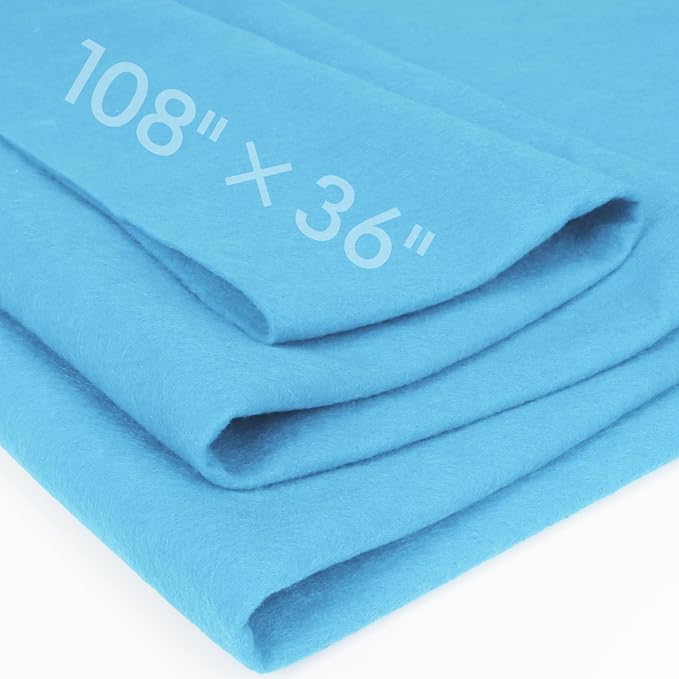 Sky Blue Fabric Sheet 108" X 36", 1.4mm Thick Large Soft Durable Flexible Craft