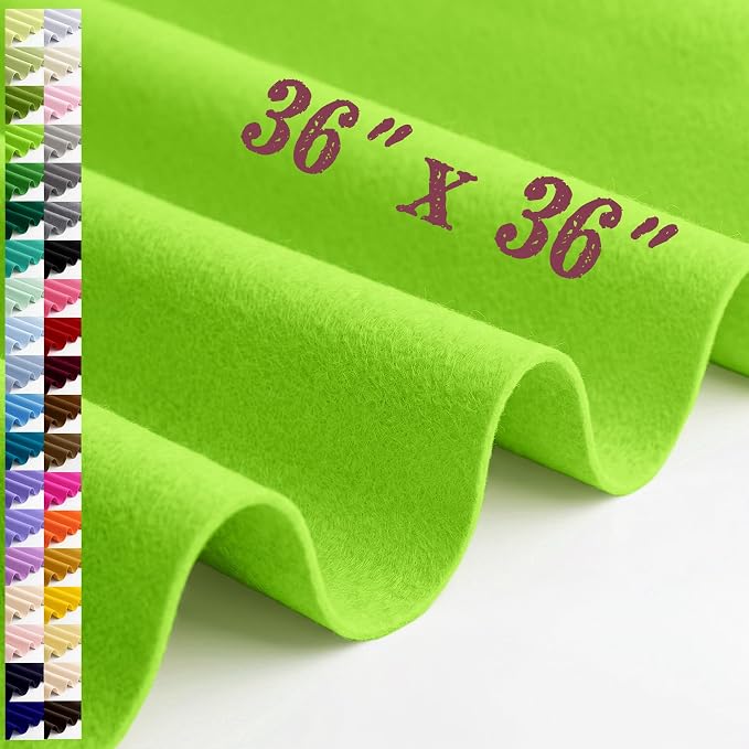 Large Felt Fabric Sheet 36 x 36 Inch, 1.6mm Thick | Soft nonwoven felt