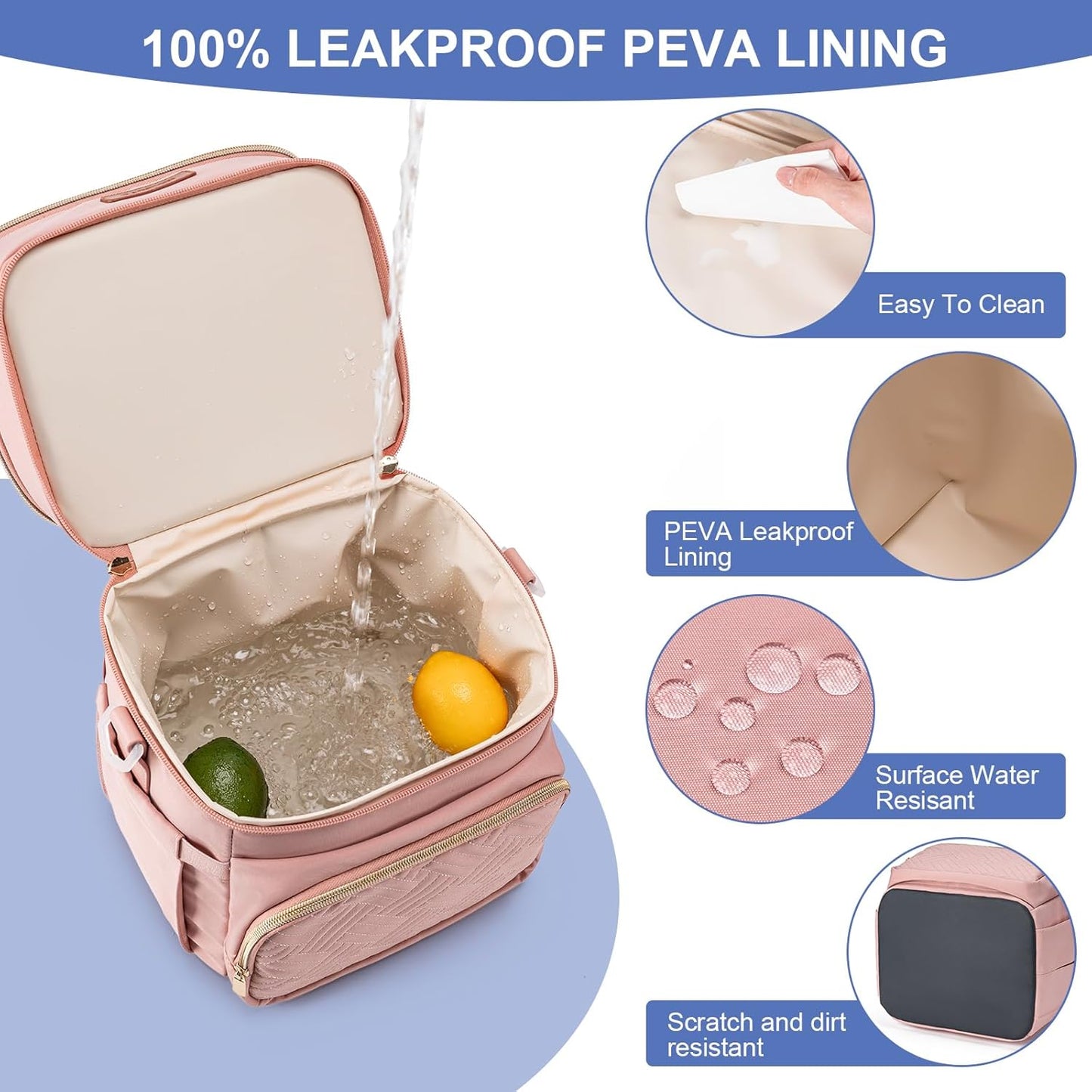 Breastmilk Cooler Bag with Ice Pack Fits 6 Baby Bottles Up to 9 Ounce
