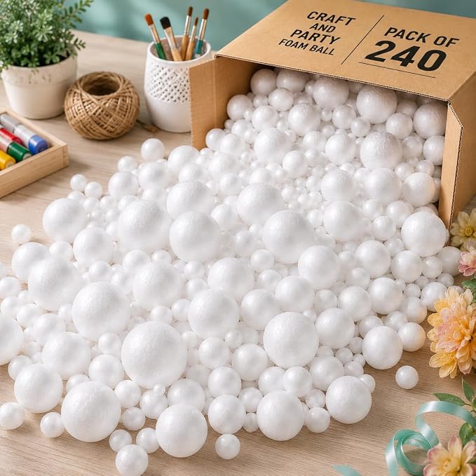 Evershine 240 Pack Craft Foam Ball