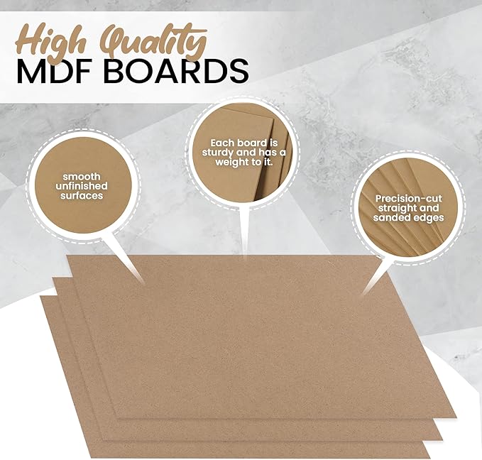 CalPalmy 8” x 10” MDF Boards - 2mm Thick Boards