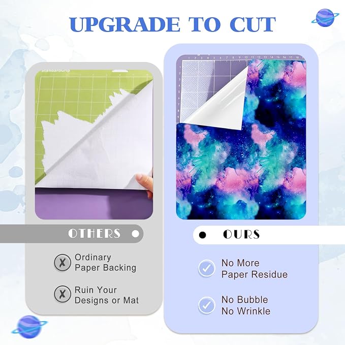 Tintnut Galaxy Permanent Vinyl 8 Sheets 12x10in Pink Blue Adhesive Vinyl |