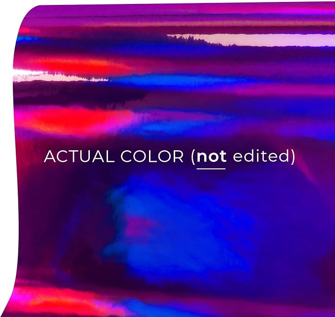 VViViD DECO65 Gloss Holographic Chrome Purple Permanent Adhesive Craft Vinyl