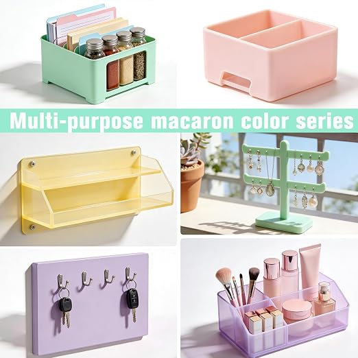 Macaron Pastel Acrylic Sheets 12x12-10 Pcs 1/8 Inch Thick, Dual Finish Matte &