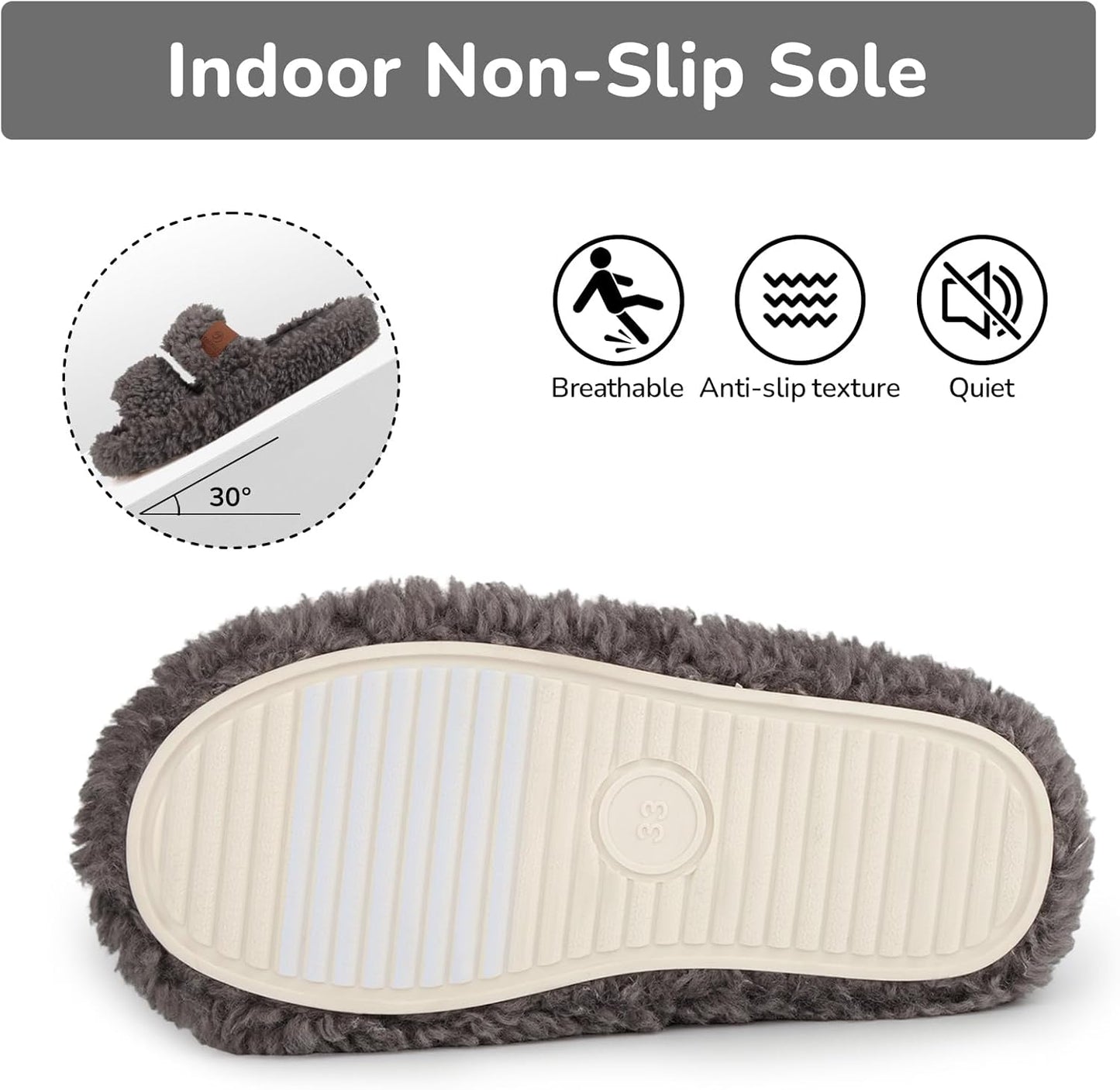 Youecci Girls Fuzzy Slippers-Soft Open Toe Slippers with Memory Foam & Arch Support, Dual-Strap Warm Comfy Home Slides Indoor House Shoes