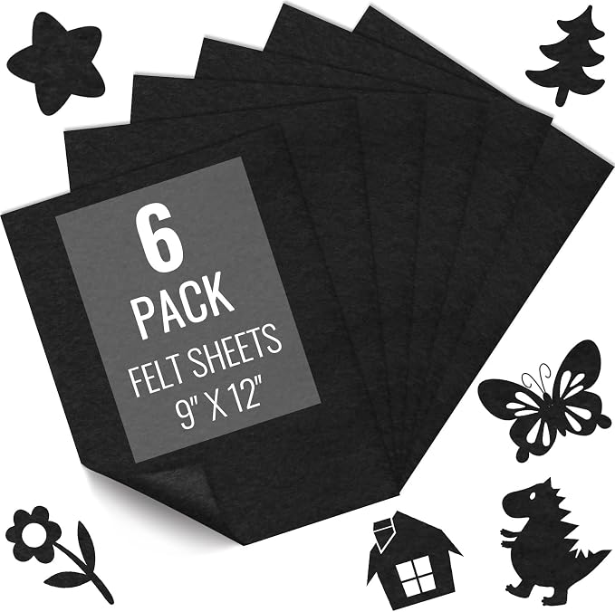 IONTACH 9" X 12" Soft Felt Sheets 1.6mm Thick | Felt Fabric