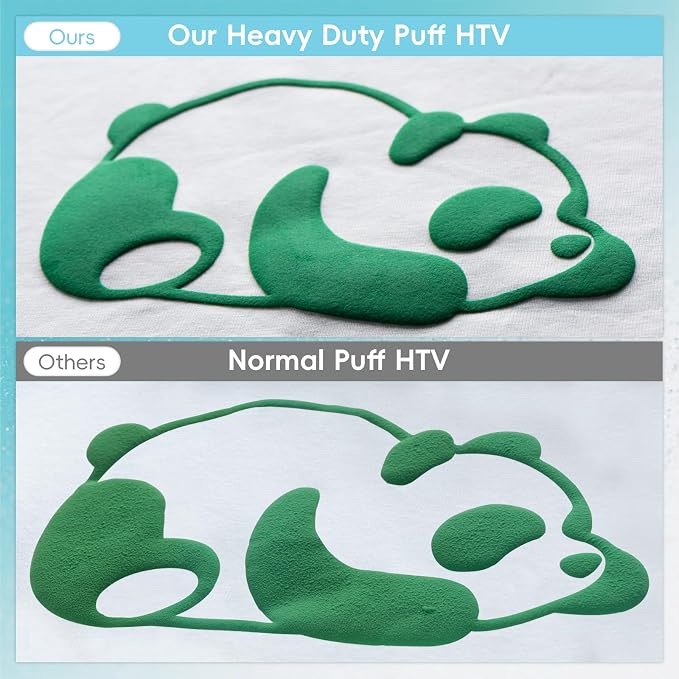 Aoder Green Heavy Duty Puff Vinyl Heat Transfer